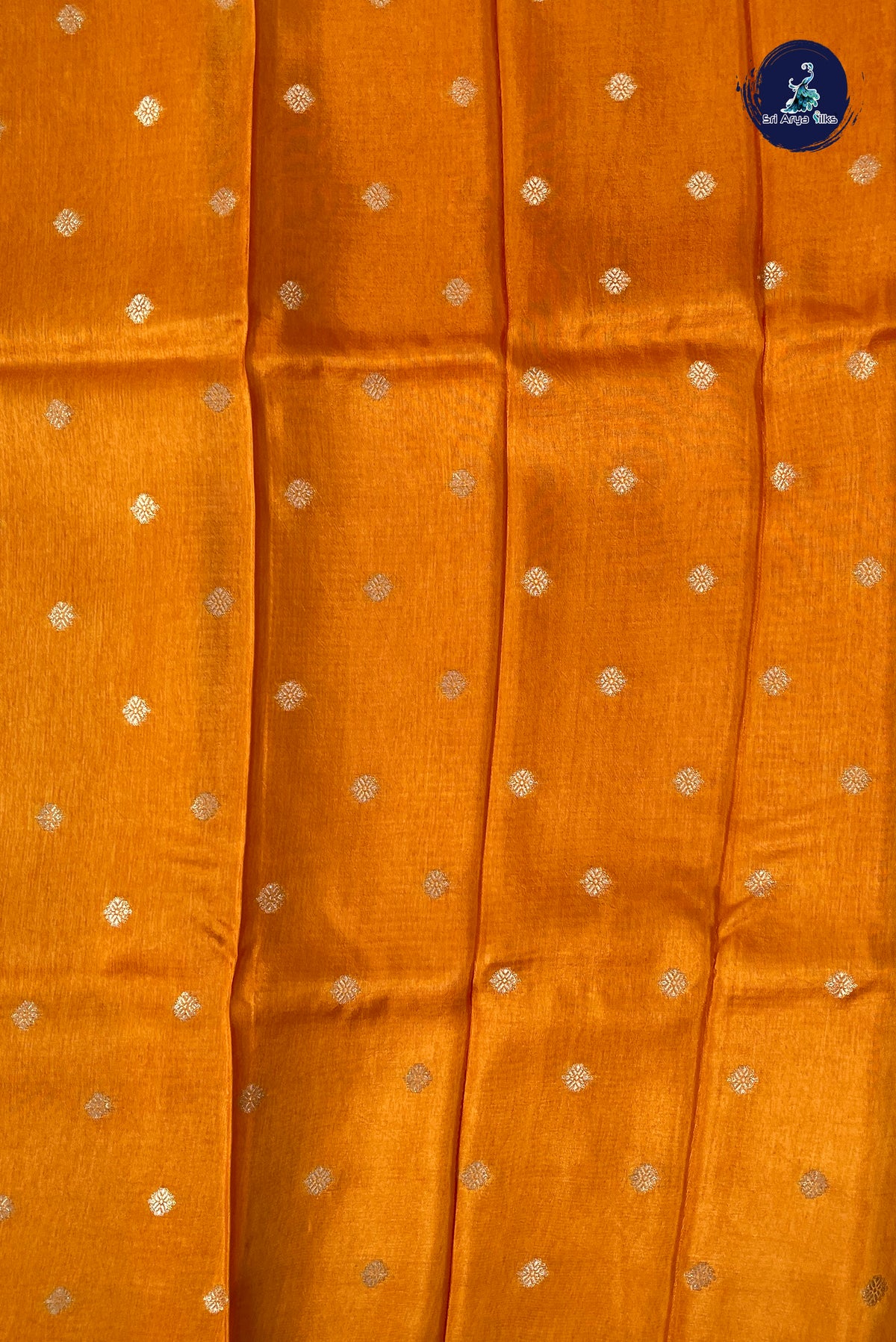 Mustard Yellow Semi Banarasi Saree With Zari Checked Pattern