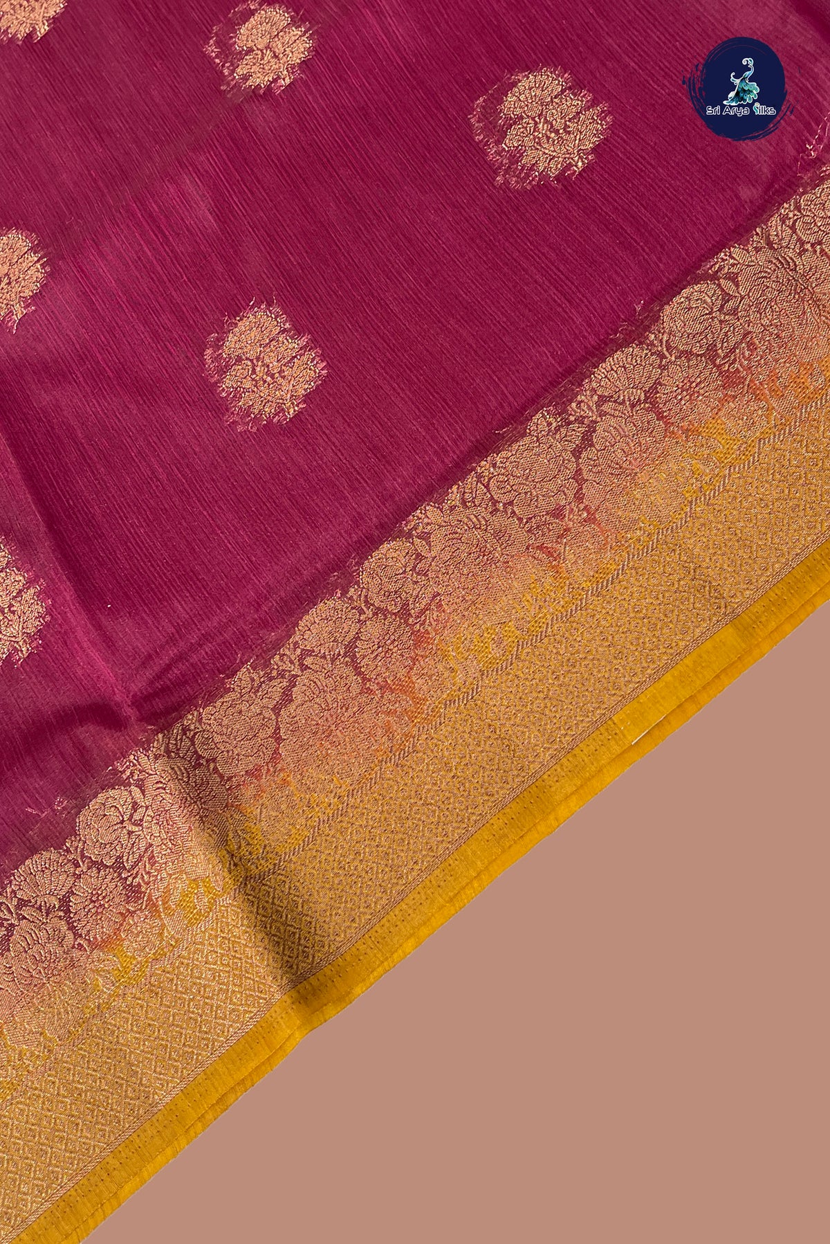 Snuf Raw Silk Saree With Zari Buttas Pattern