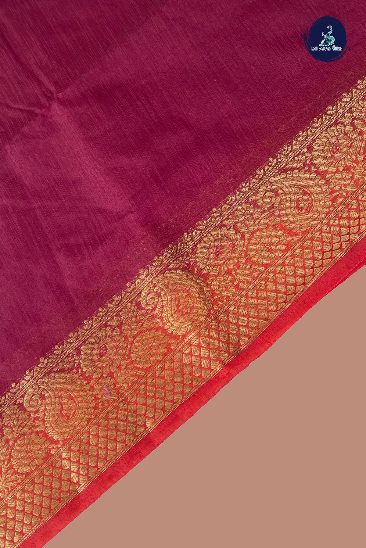 Snuf Raw Silk Saree With Plain Pattern
