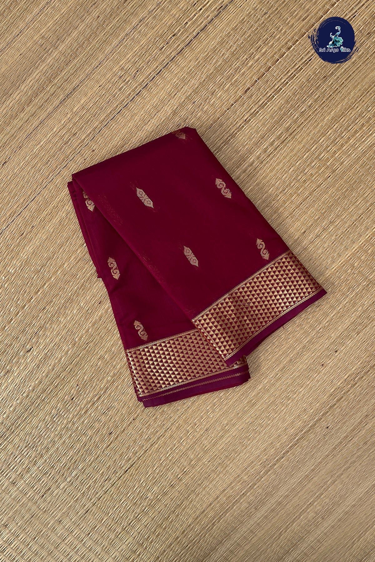 Arakku Budget Semi Silk Cotton Saree With Zari Buttas Pattern