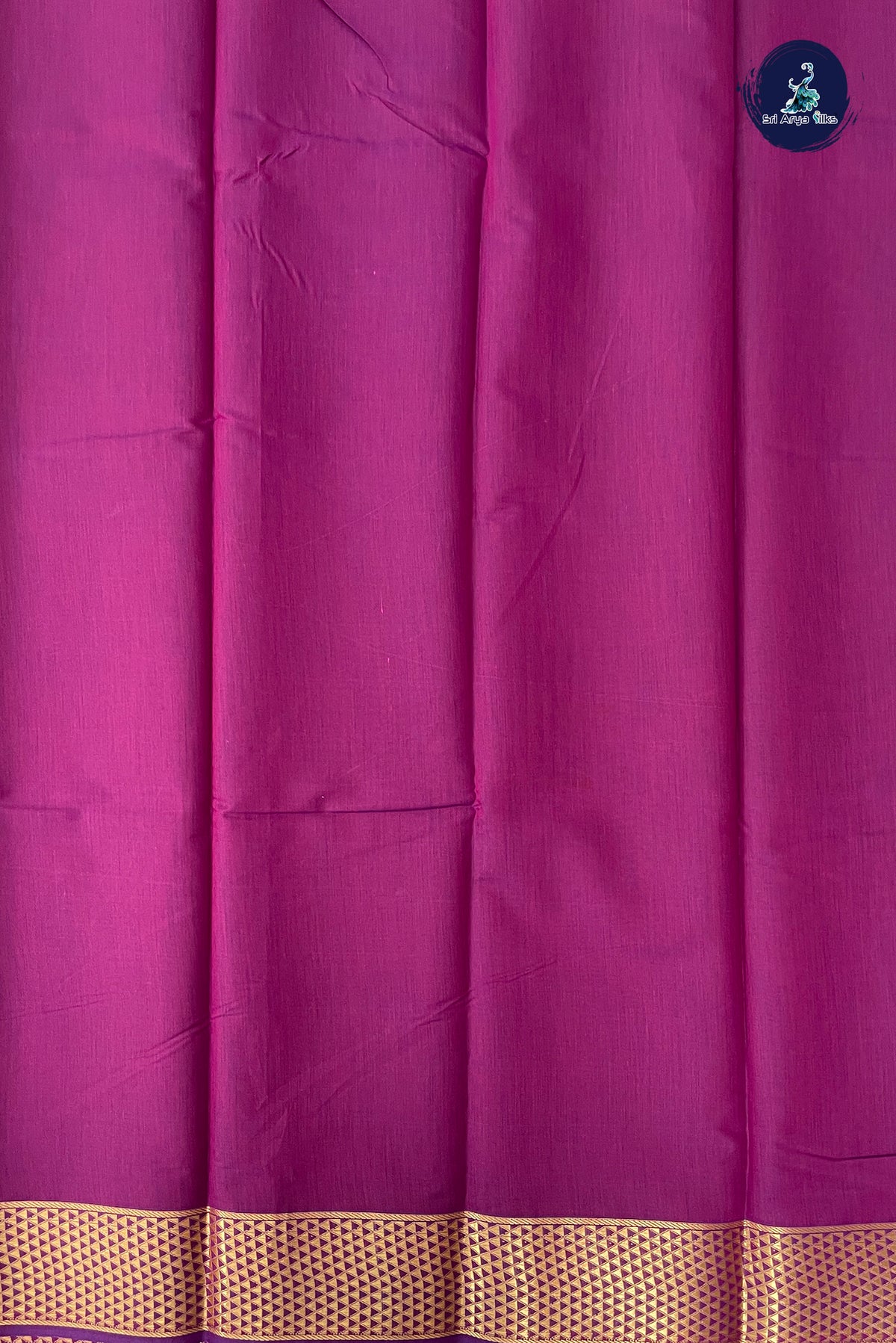 Dual Tone Purple Budget Semi Silk Cotton Saree With Zari Buttas Pattern