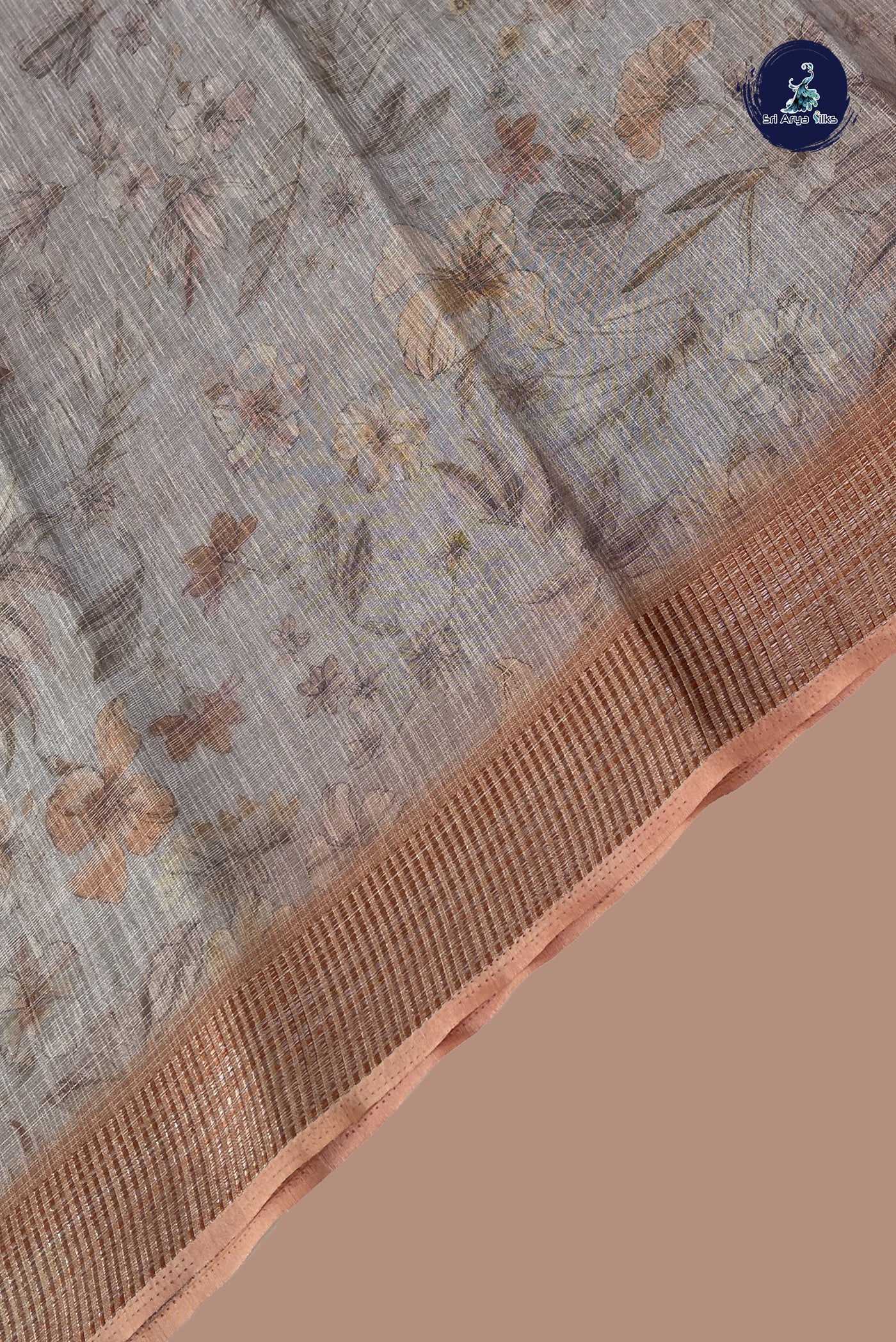 Grey Function Wear Saree With Tissue Brocade Pattern