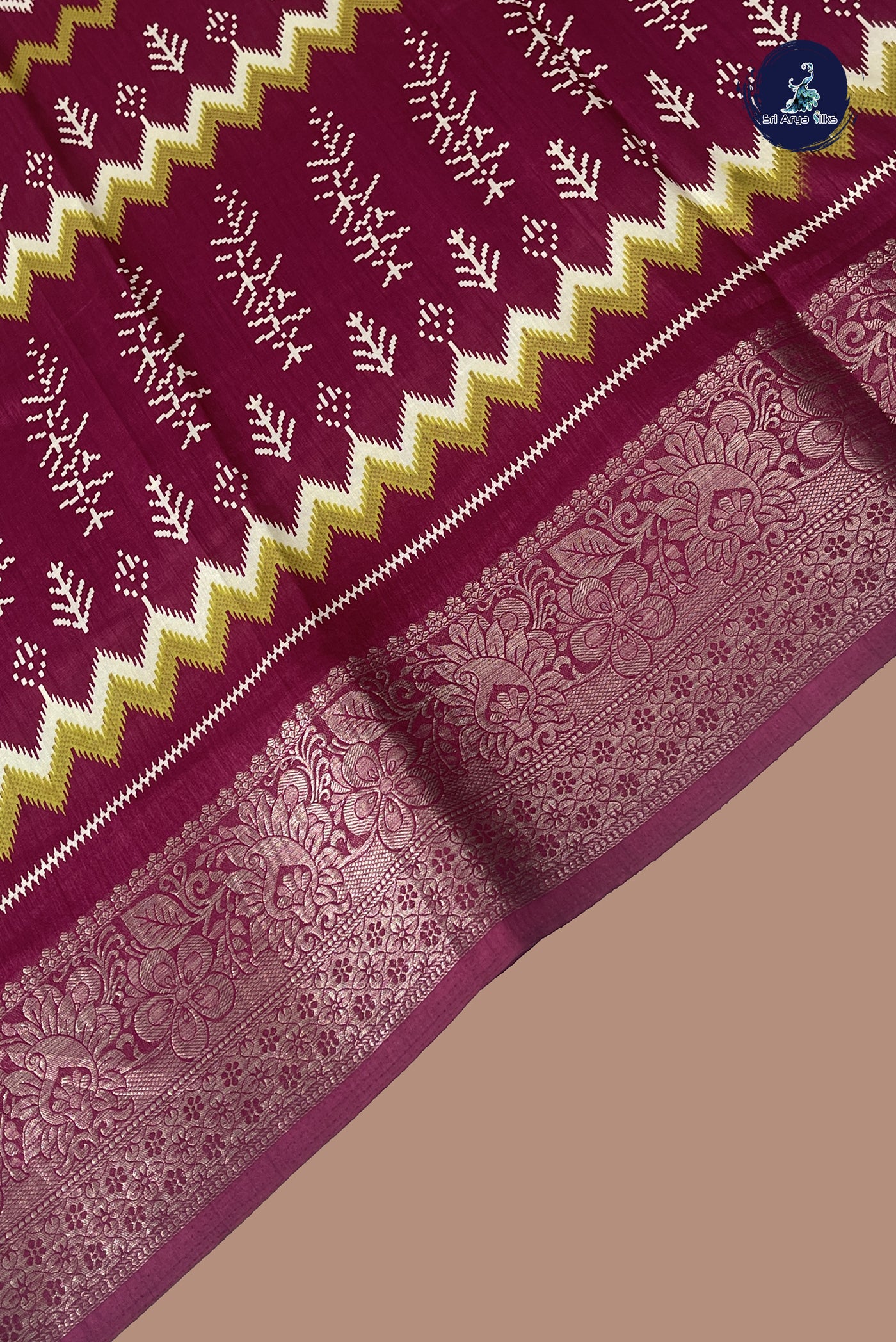 BeetRoot Shade Casual Saree With Printed Pattern