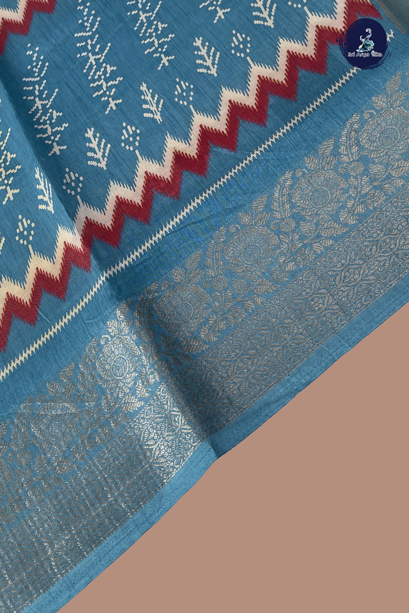 Light Blue Casual Saree With Printed Pattern