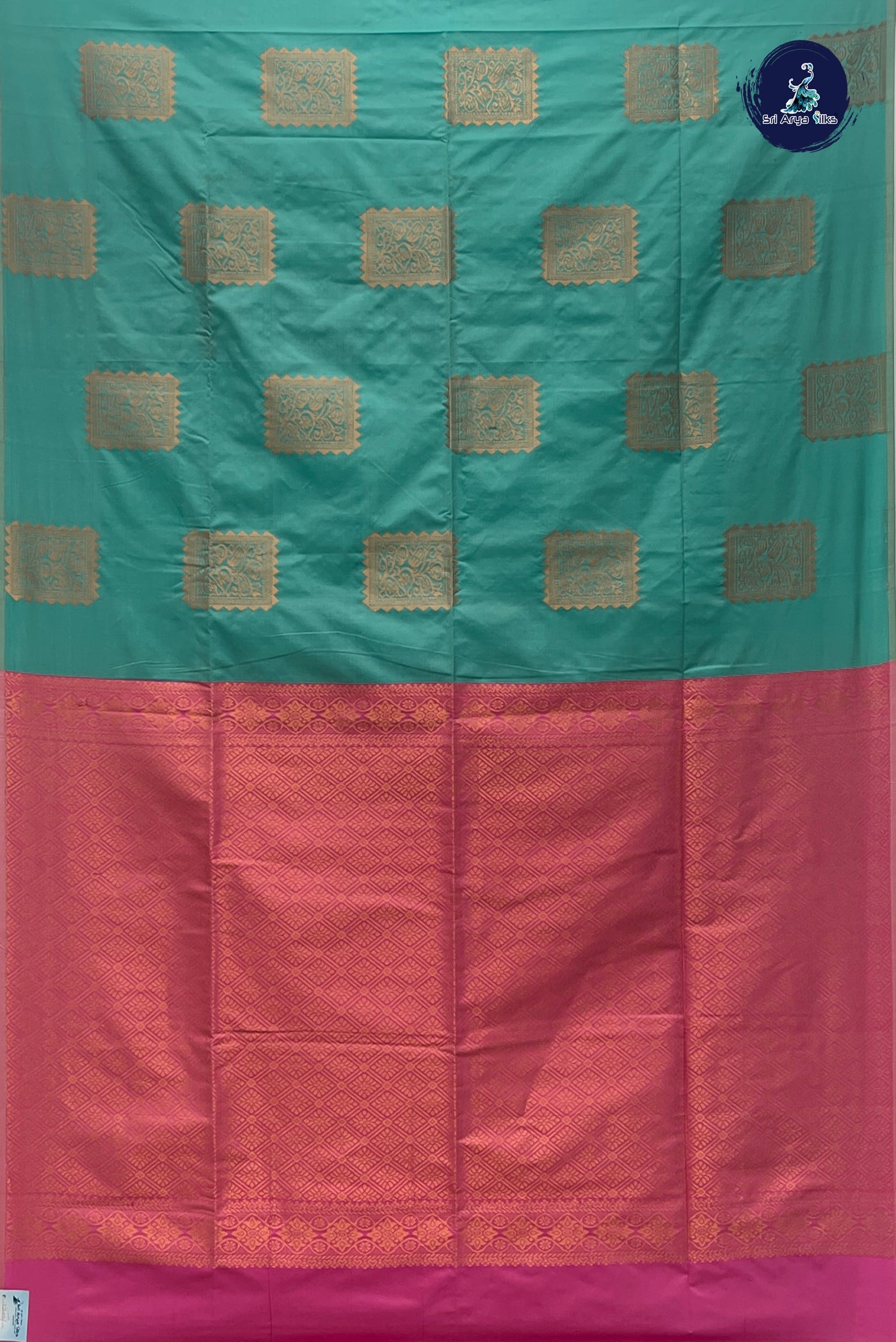 Pastel Green Semi Silk Saree With Zari Buttas Pattern