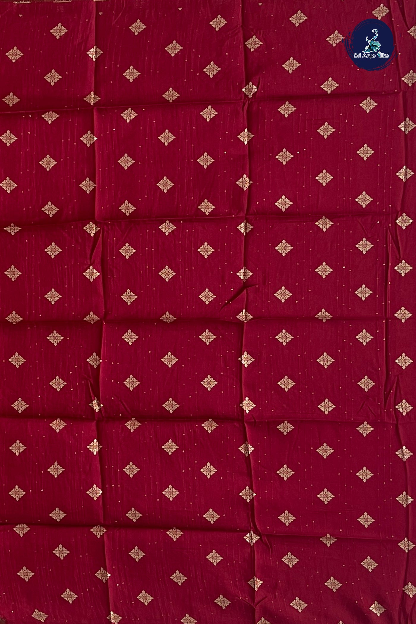Maroon Banarasi Saree With Stripes Pattern