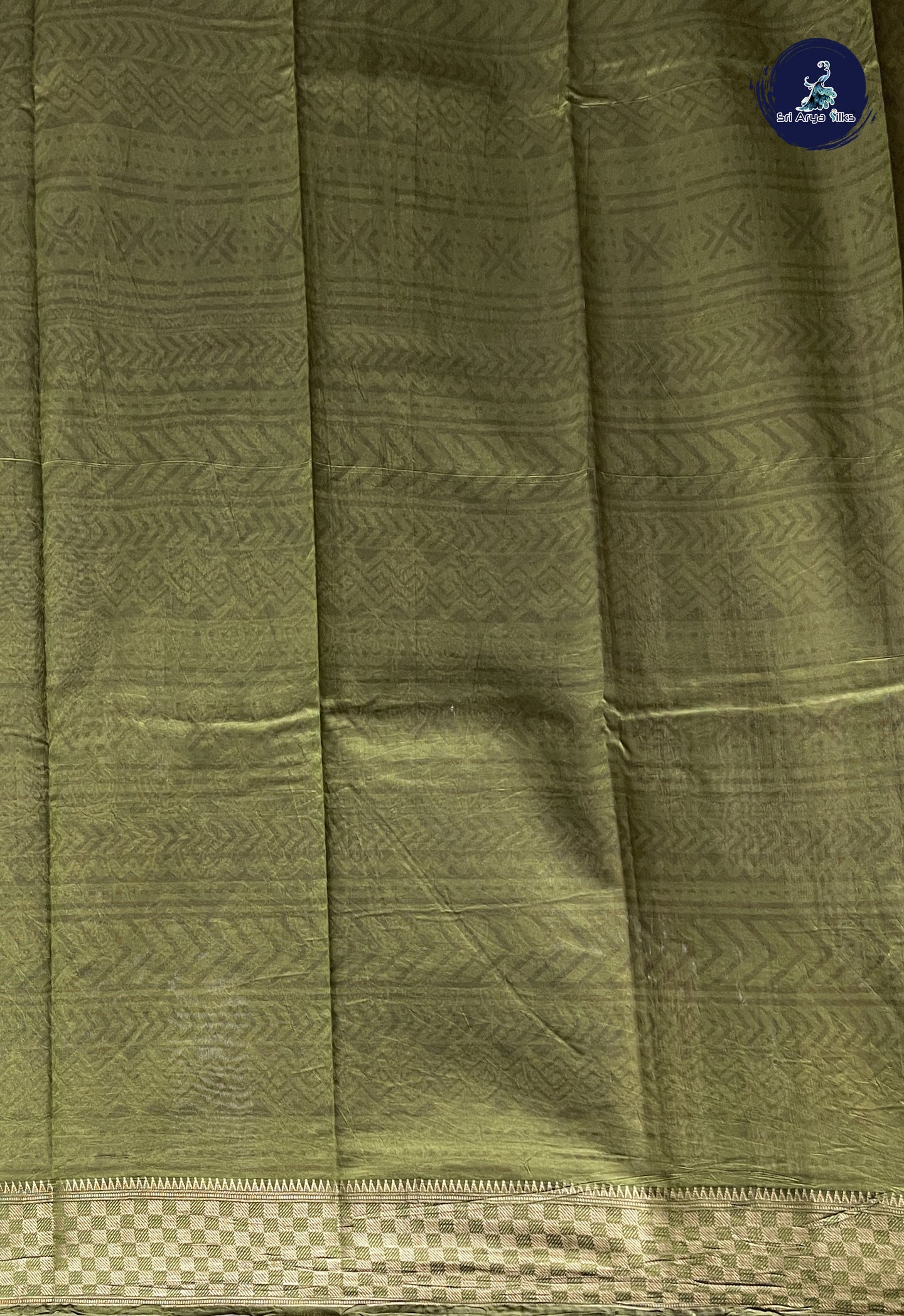 Blue Semi Dola Silk Saree With Printed Pattern