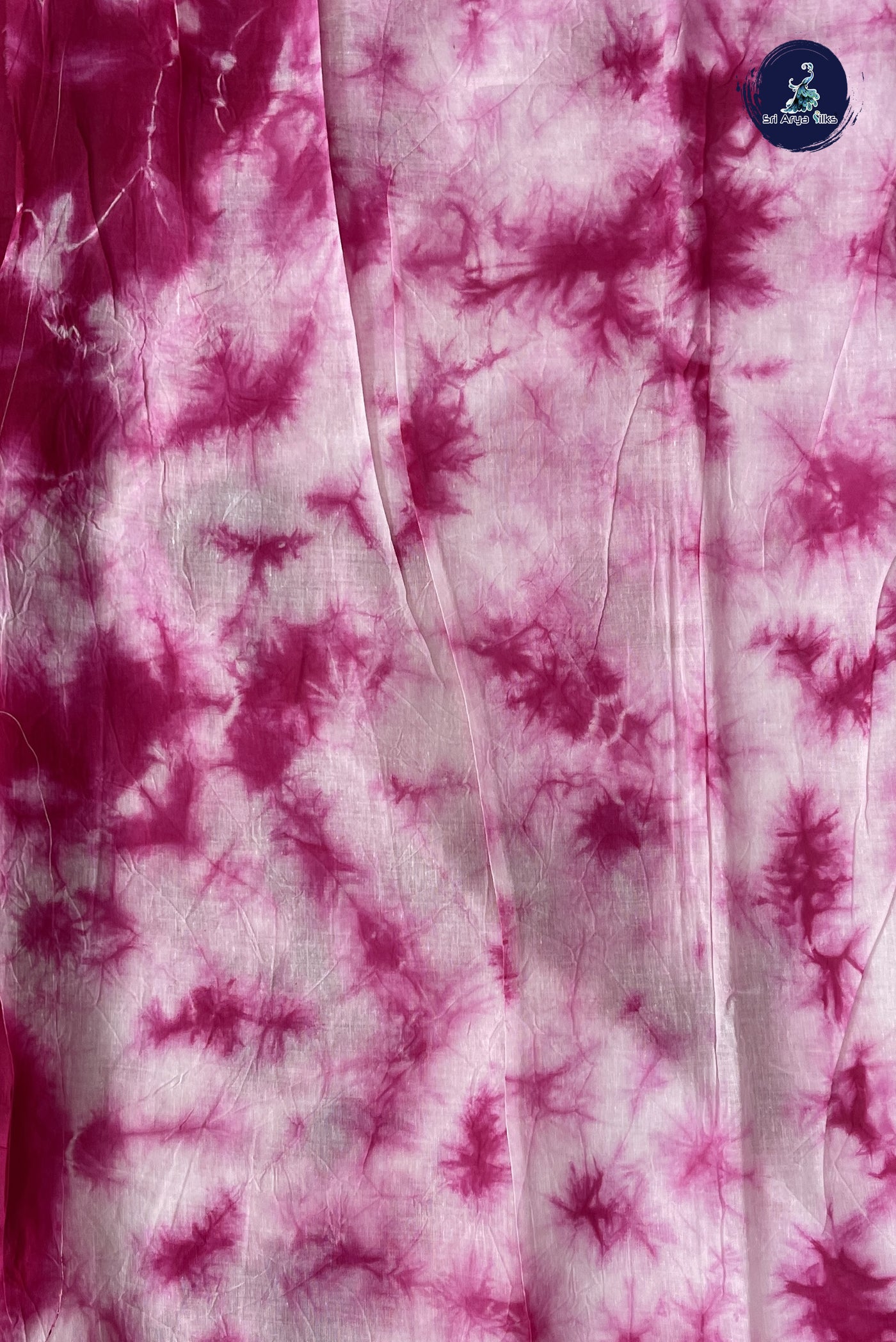Pink Cotton Saree With Shibori Print Pattern