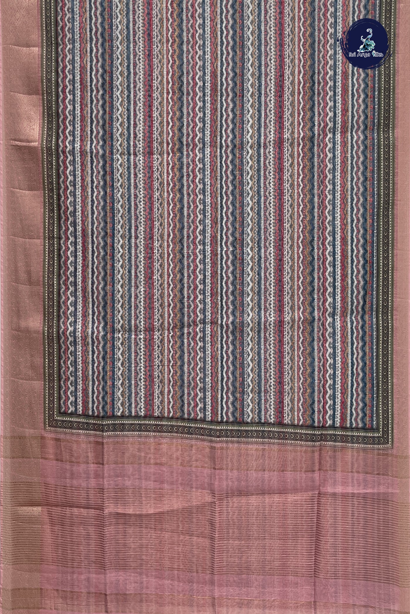 Multi Semi Chanderi Saree With Printed Pattern