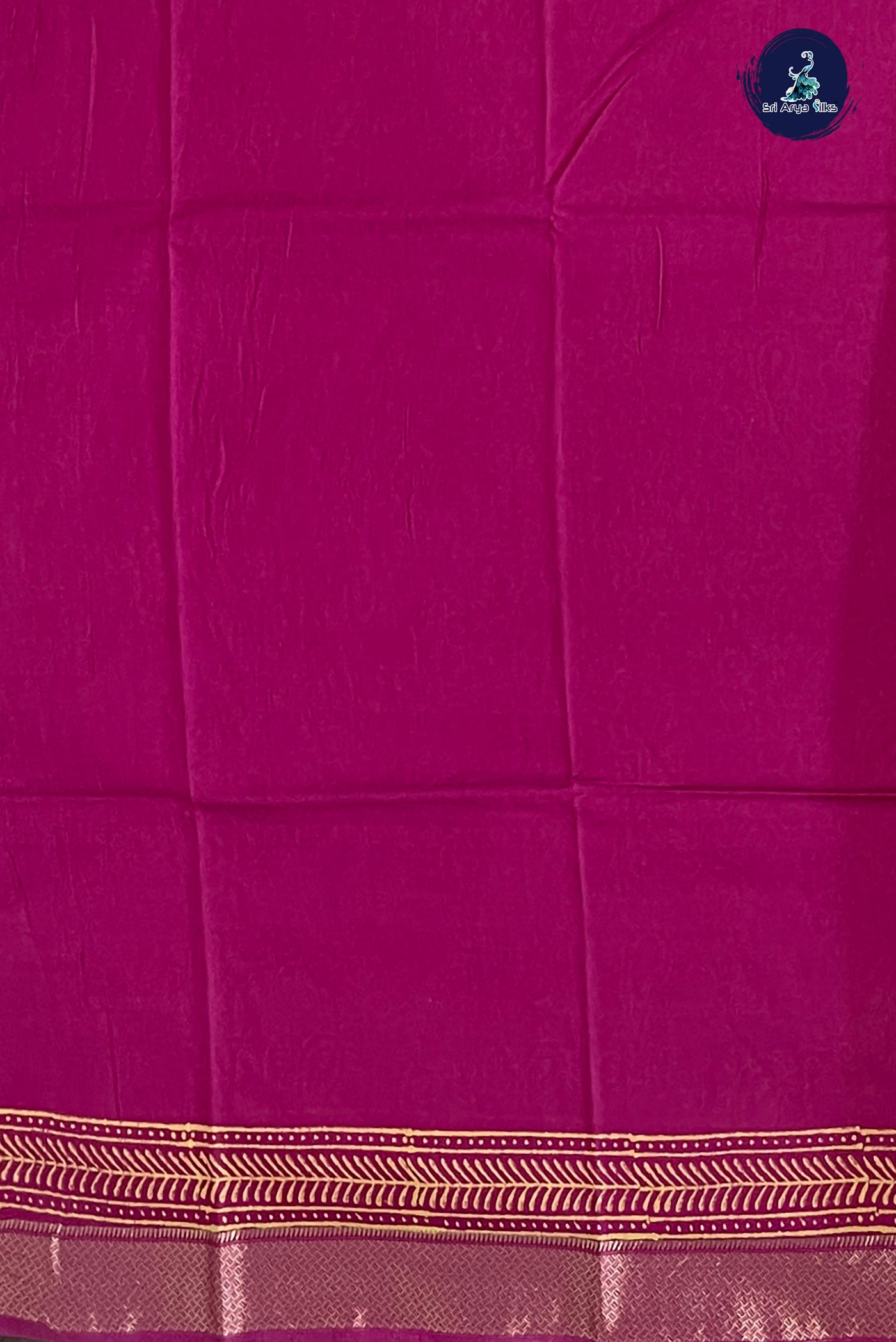 Magenta Pink Maheshwari Silk With Bagru Print Pattern