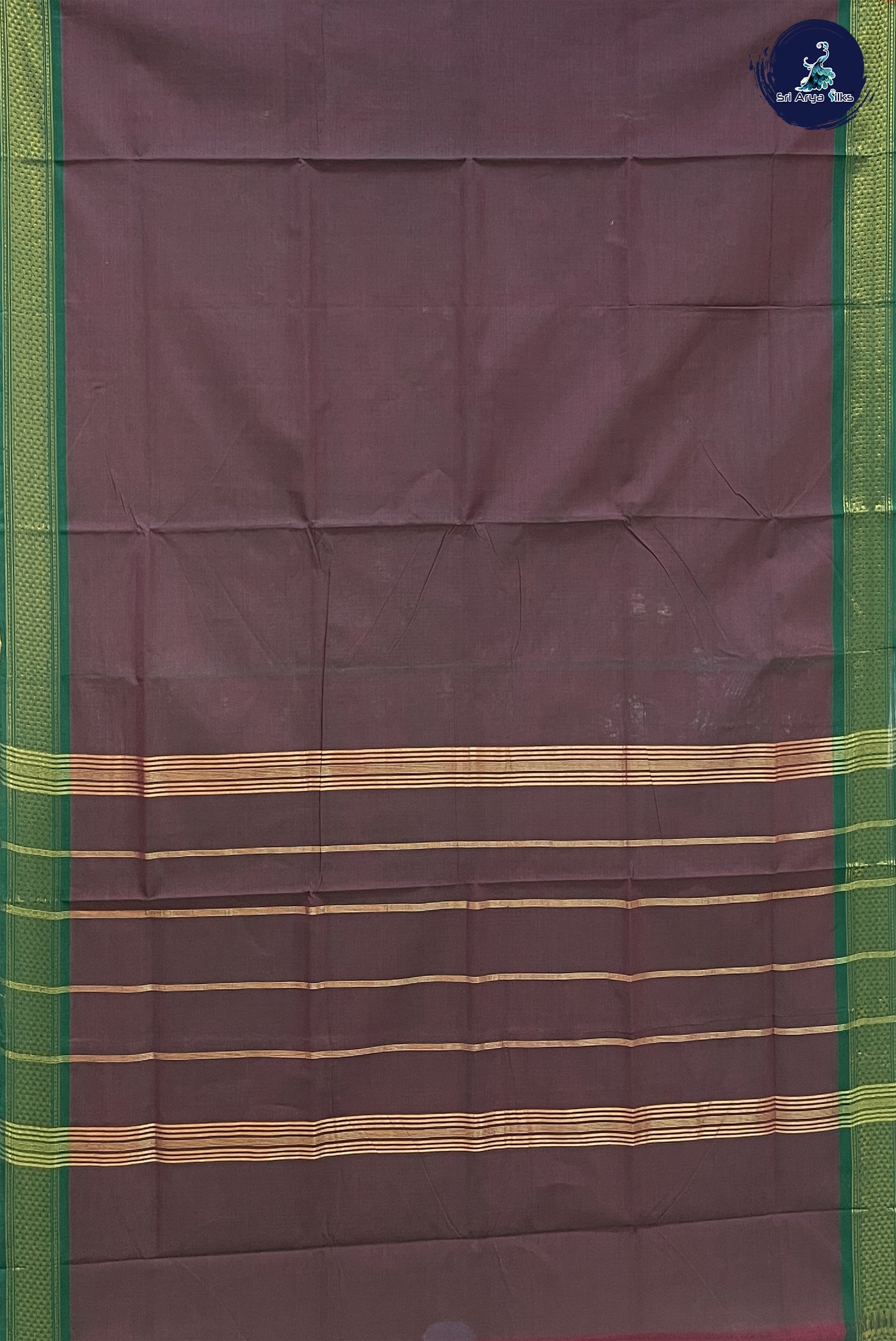 Manthulir Chettinad Cotton Saree With Plain Pattern