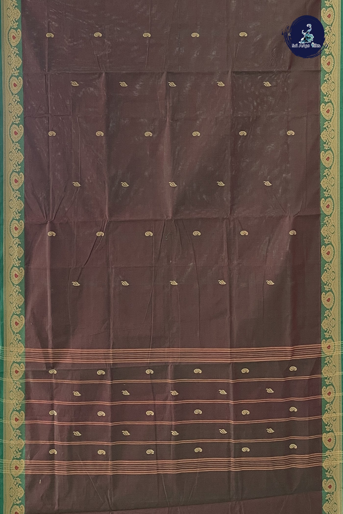 Manthulir Chettinad Cotton Saree With Buttas Pattern