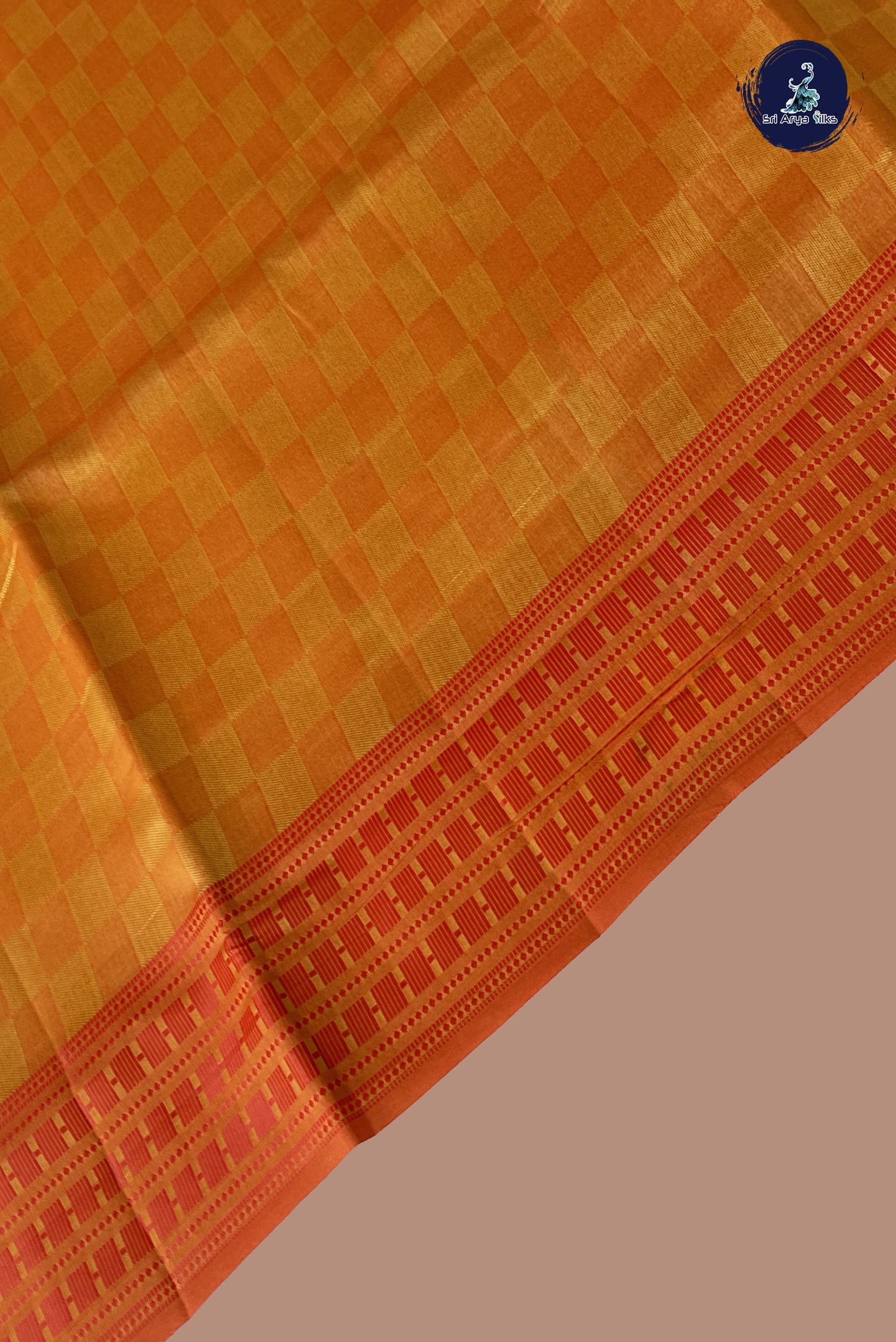 Yellow Semi Tussar Saree With Embossed Pattern