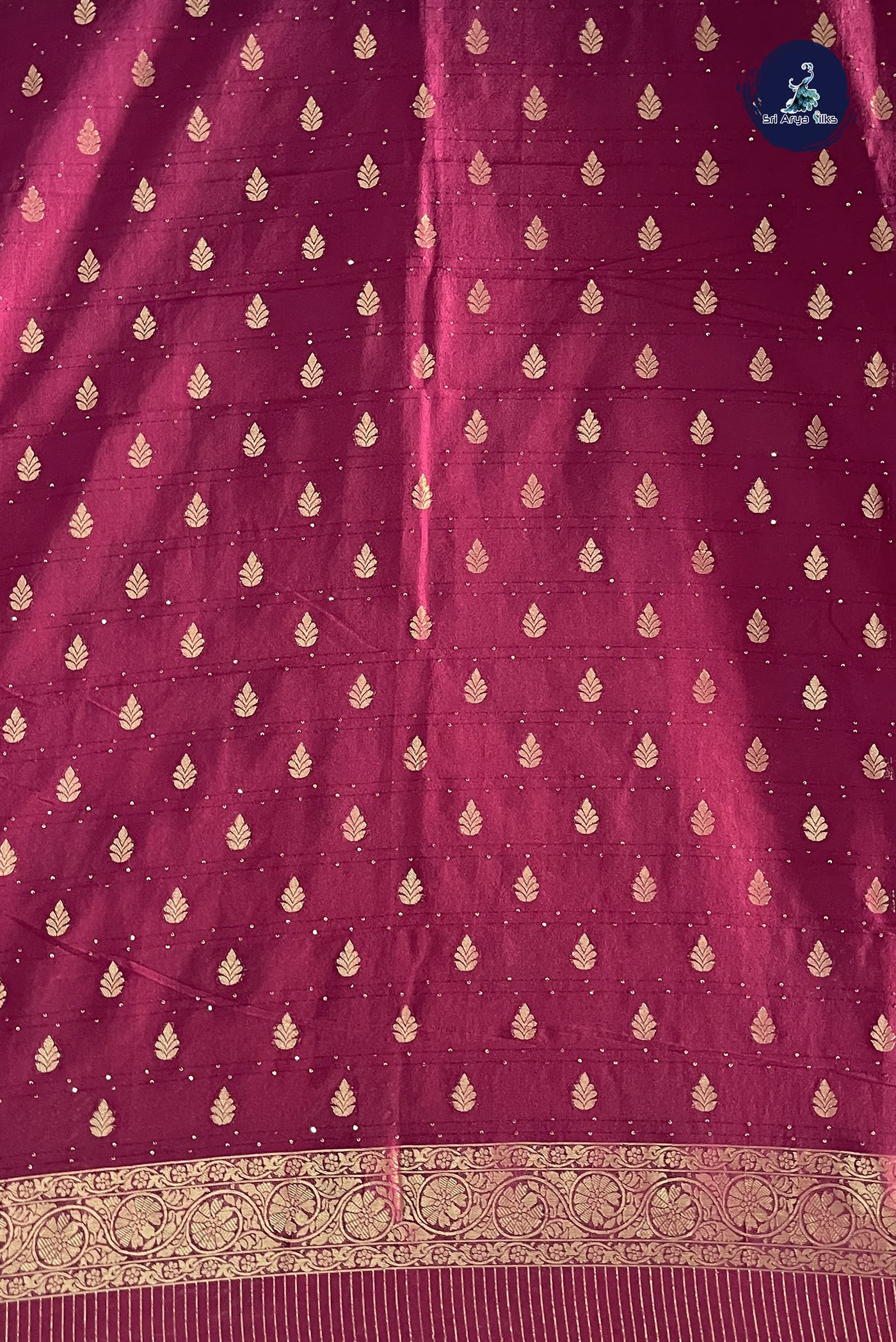 Peach Pink Semi Banarasi Saree With Zari Checked Pattern