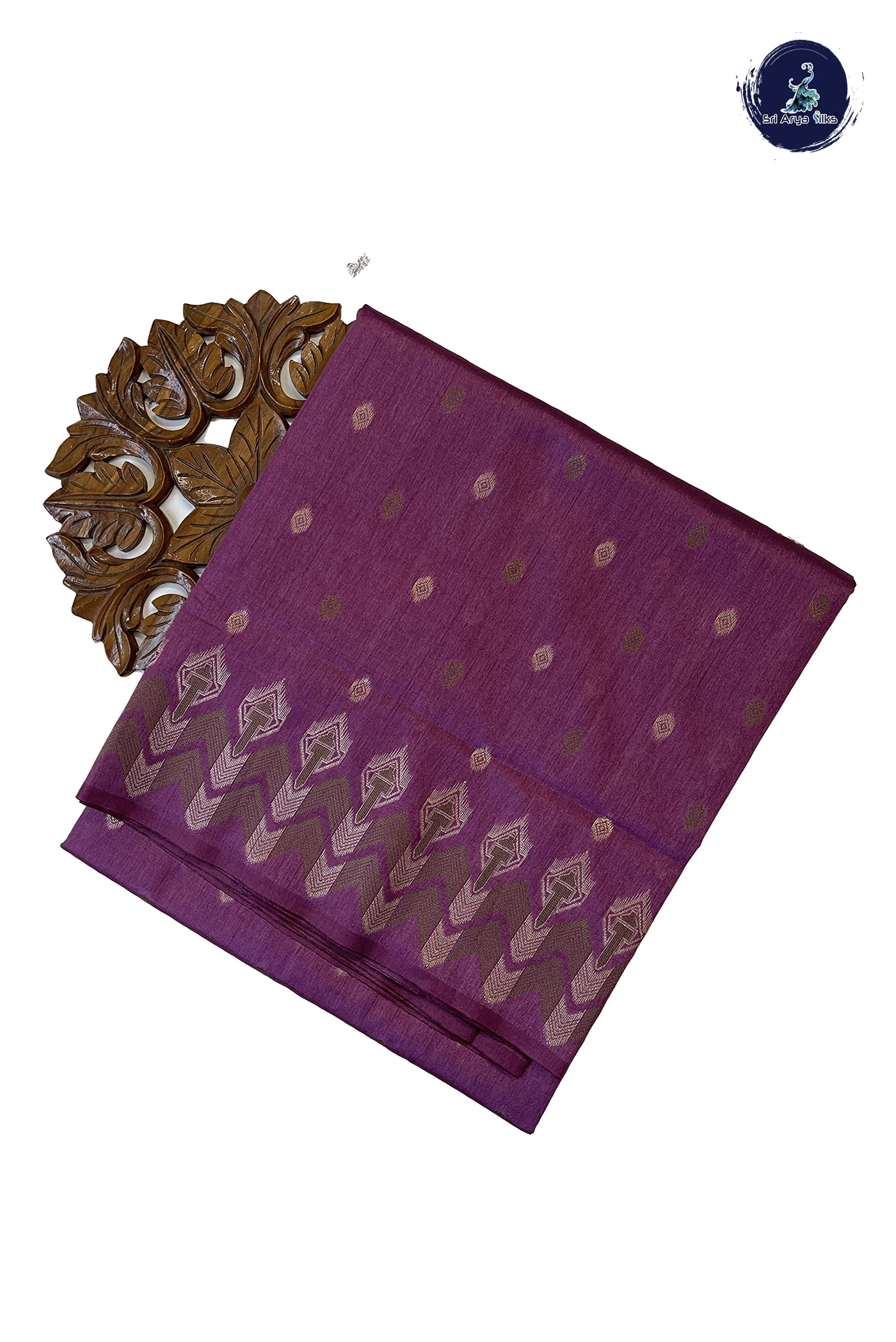 Mauve Pink Raw Silk Saree With Zari Buttas Pattern