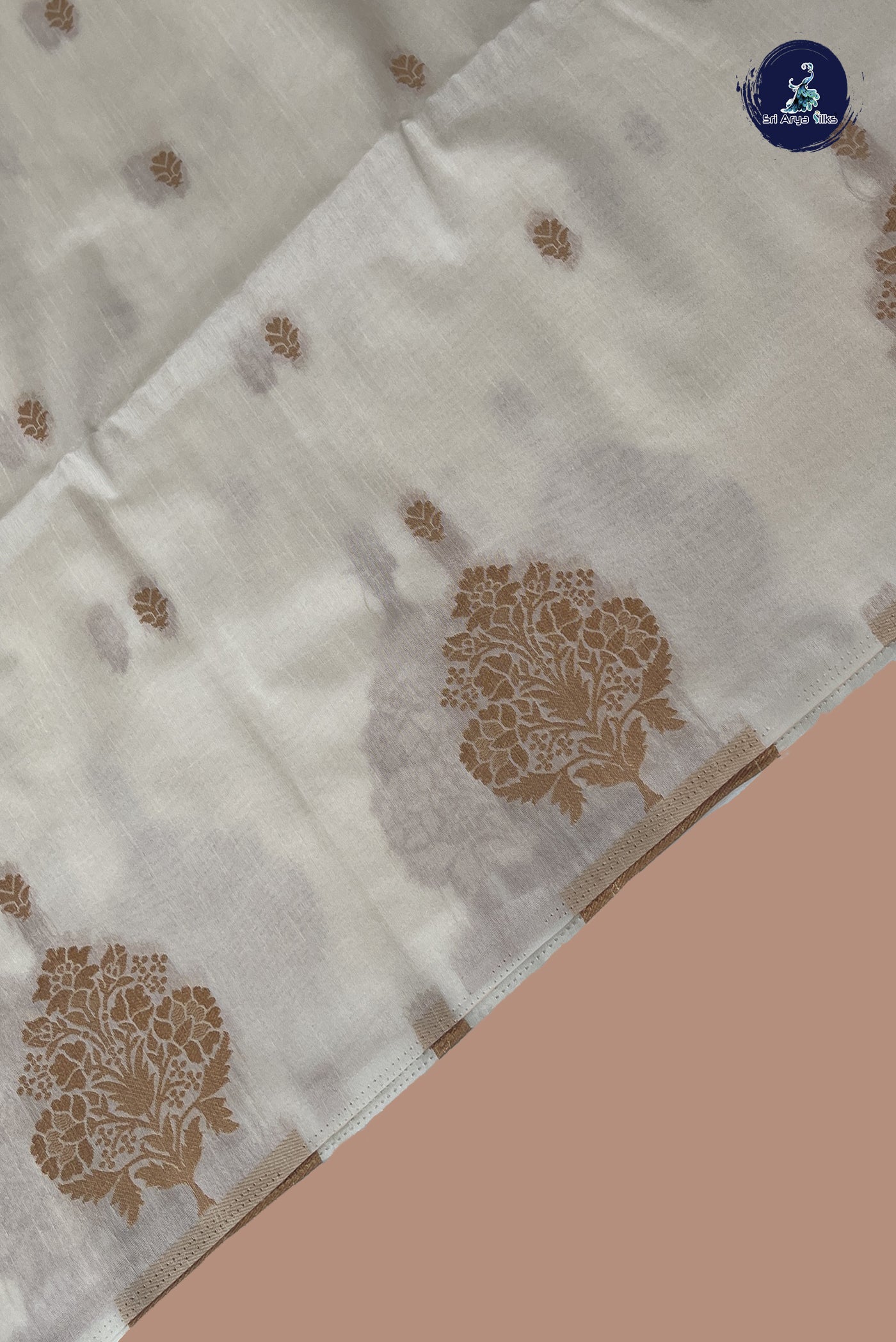 Off White Semi Silk Saree With Zari Buttas Pattern
