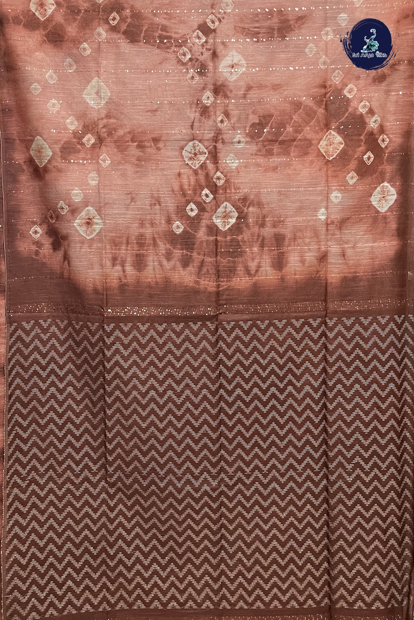 Burgundy Baswada Saree With Shibori Print Pattern