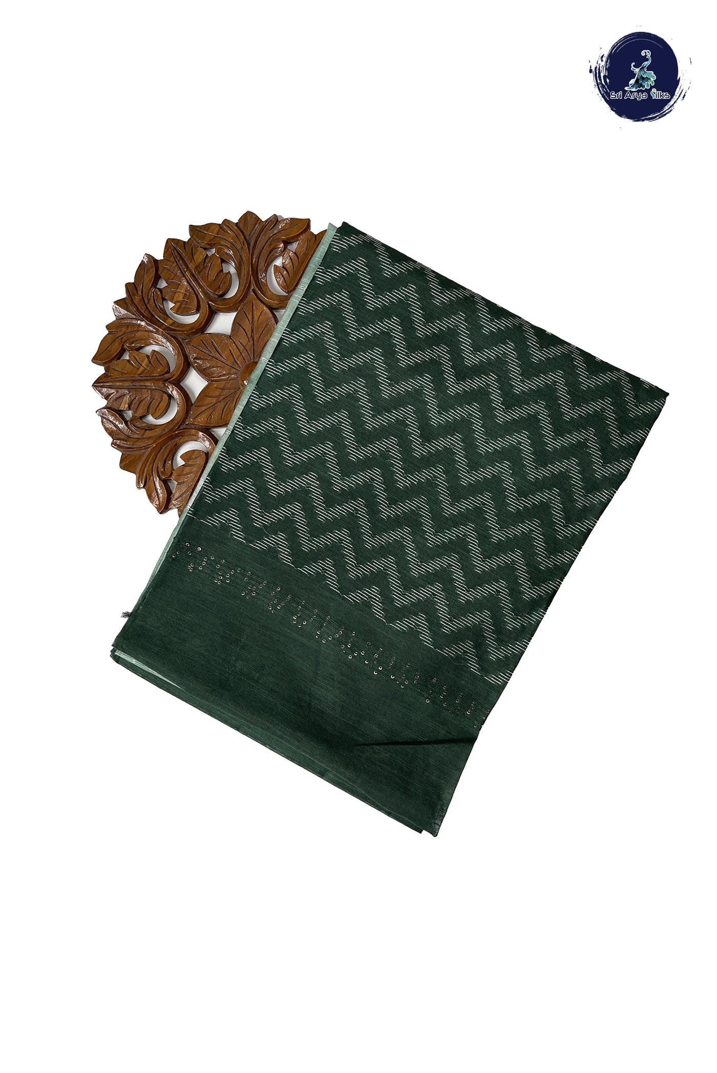 Light Green Baswada Saree With Shibori Print Pattern