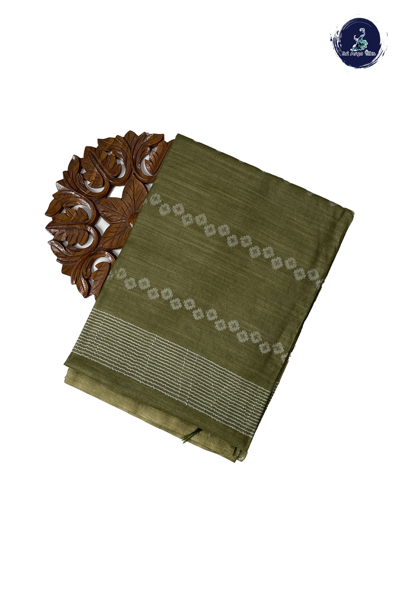 Dual Tone Mehendi Green Baswada Saree With Shibori Print Pattern