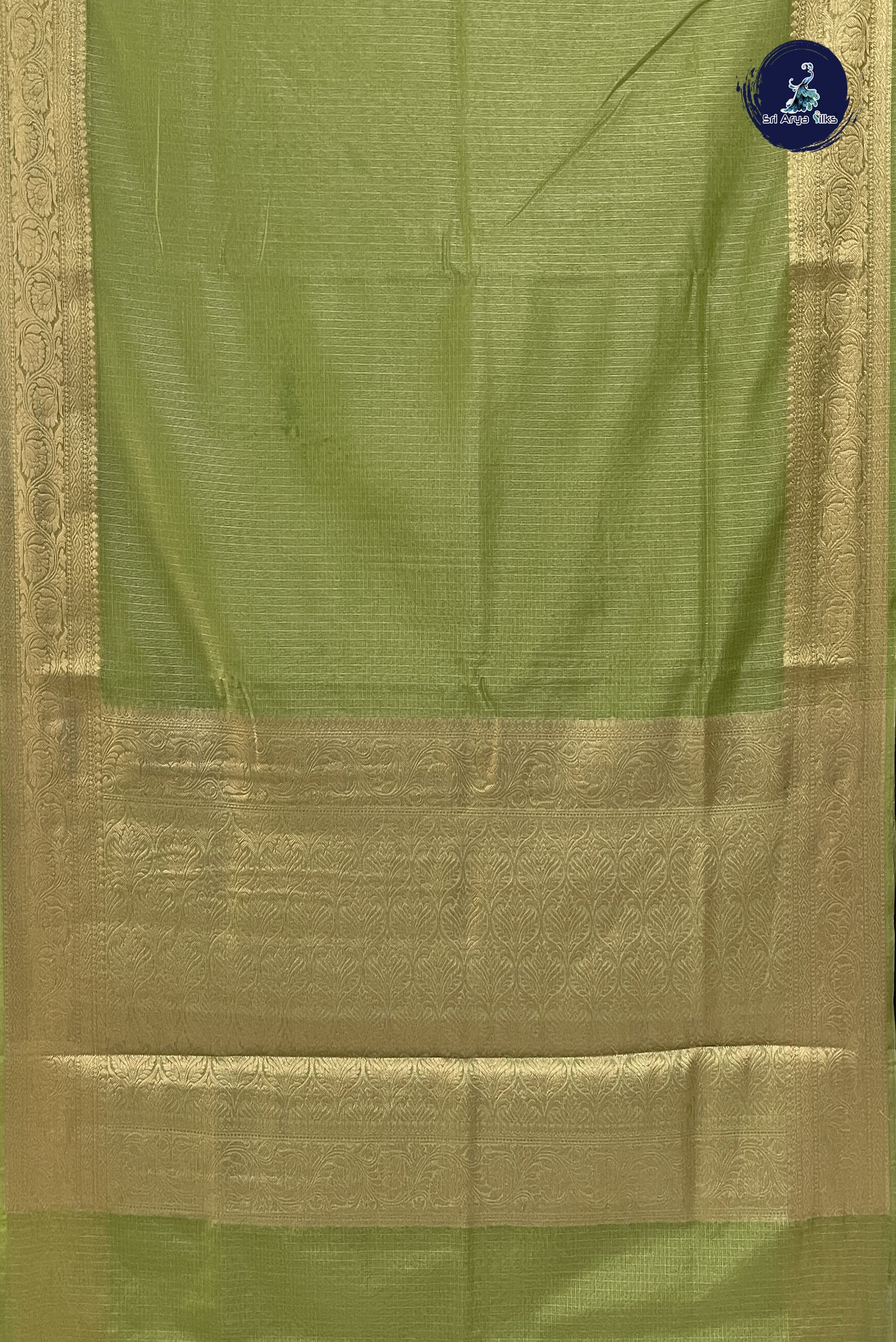 Light Green Tissue Banarasi Saree With Tissue Brocade Pattern