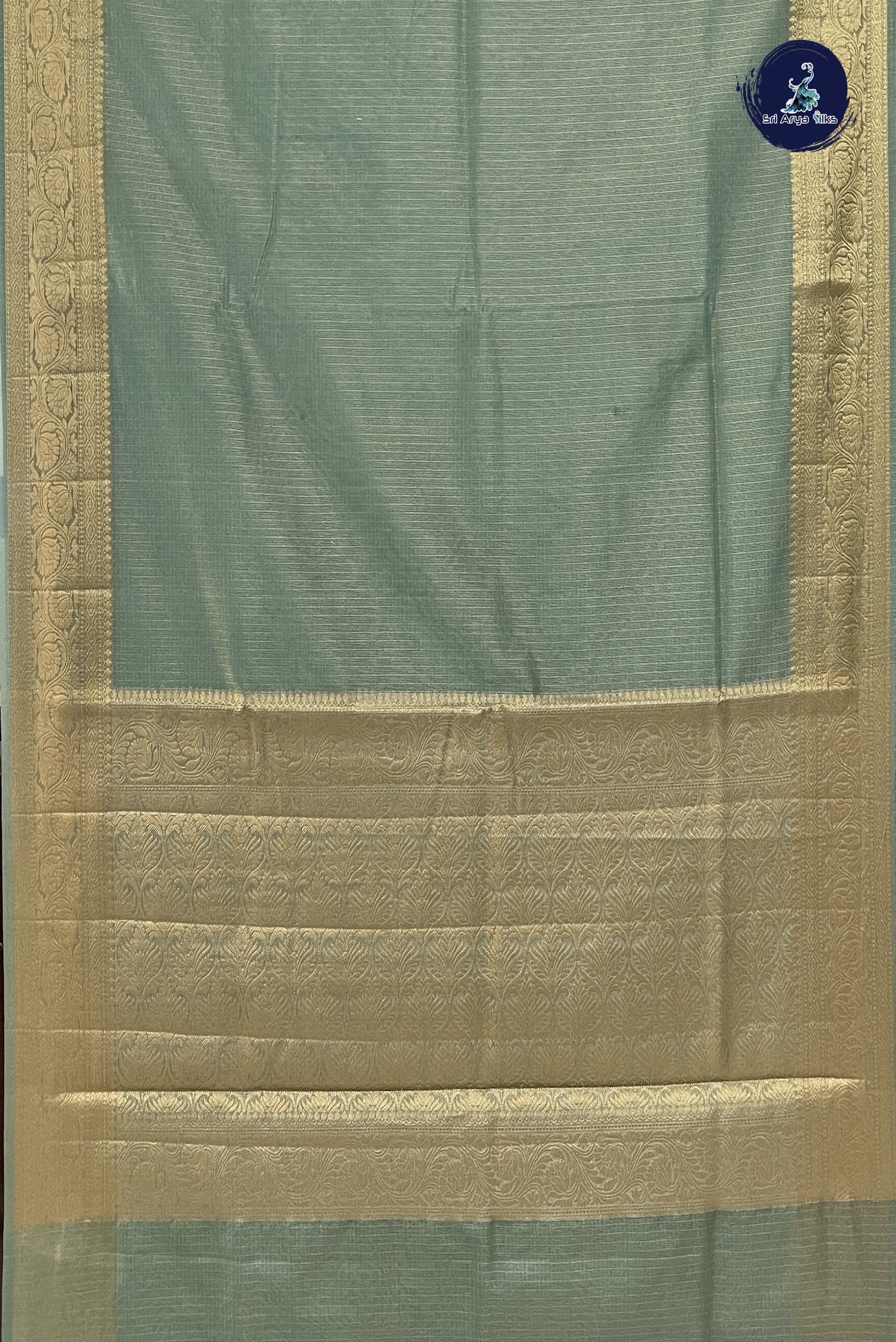 Pastel Green Tissue Banarasi Saree With Tissue Brocade Pattern