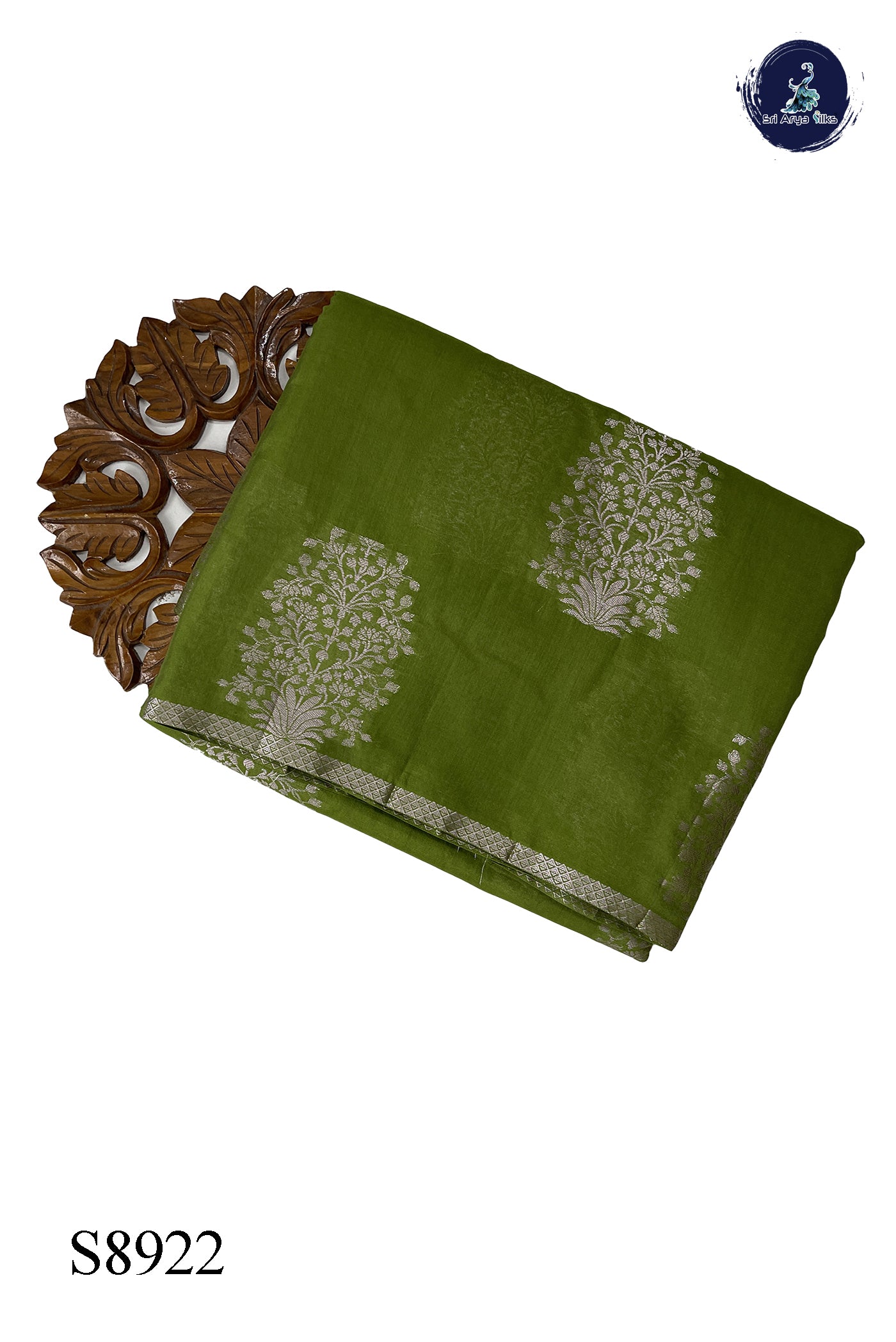 Mehendi Green Katan Silk With Zari Buttas Pattern