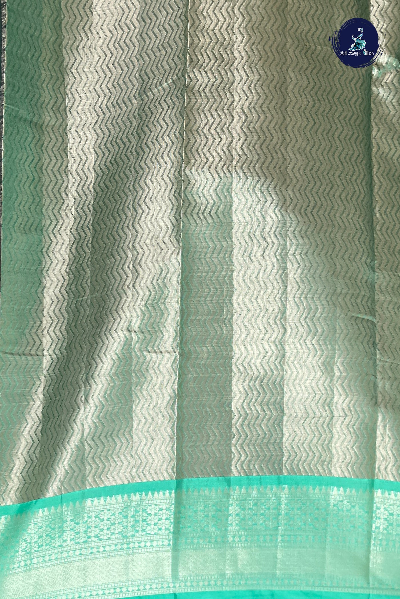 Silver Grey Tissue Banarasi Saree With Zari Woven Pattern