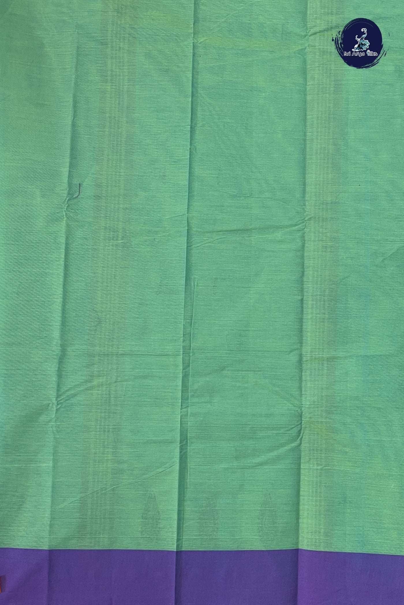 Dual Tone Turquoise Kanchi Cotton Saree With Buttas Pattern