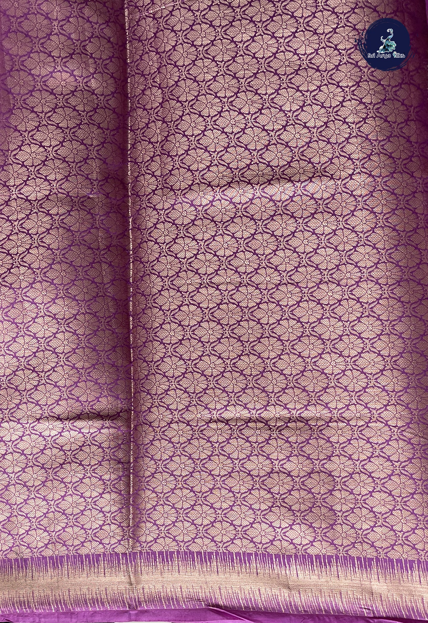 Purple Semi Raw Silk Saree With Zari Woven Pattern