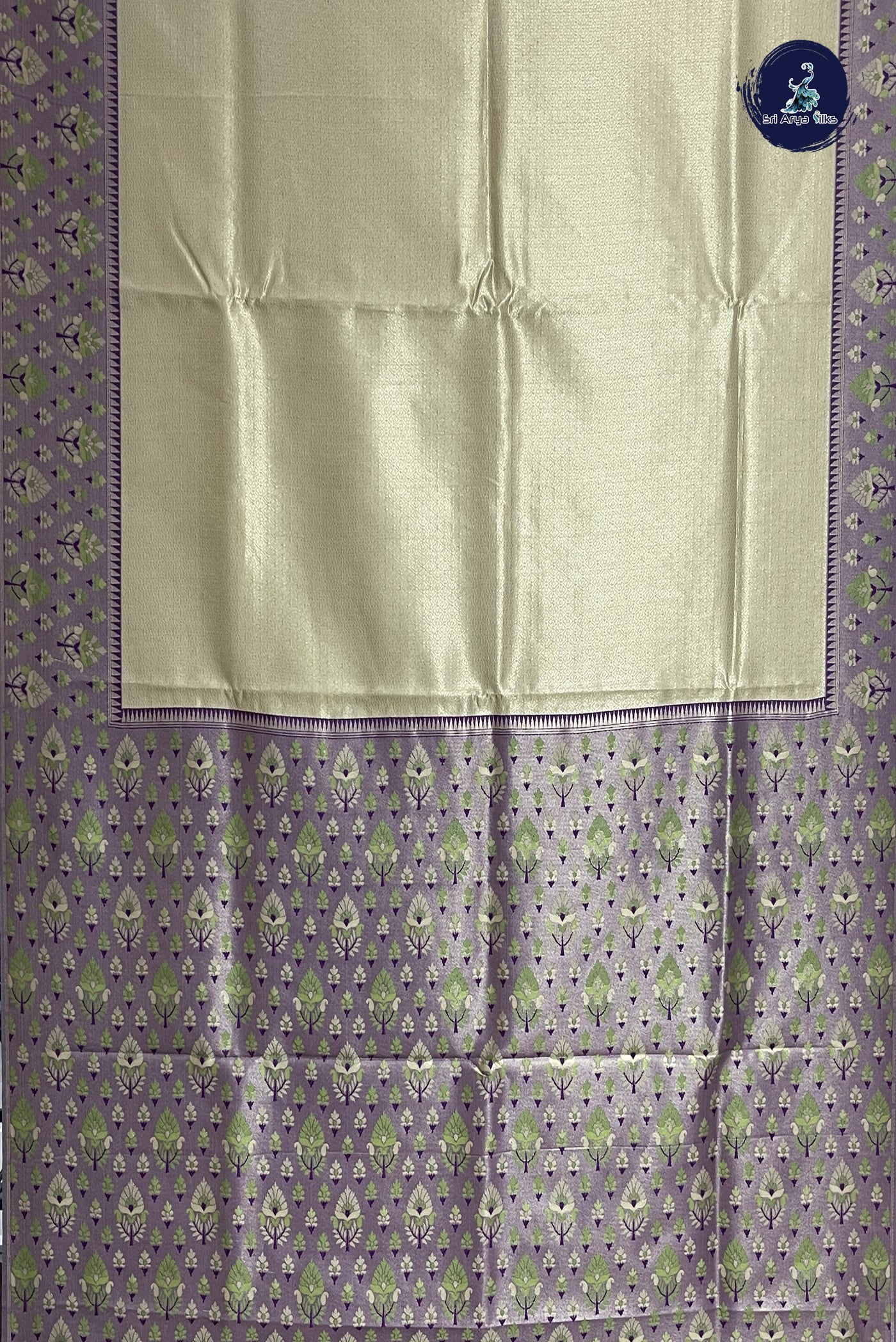 Biscuit Shade Semi Banarasi Saree With Jacquard Pattern