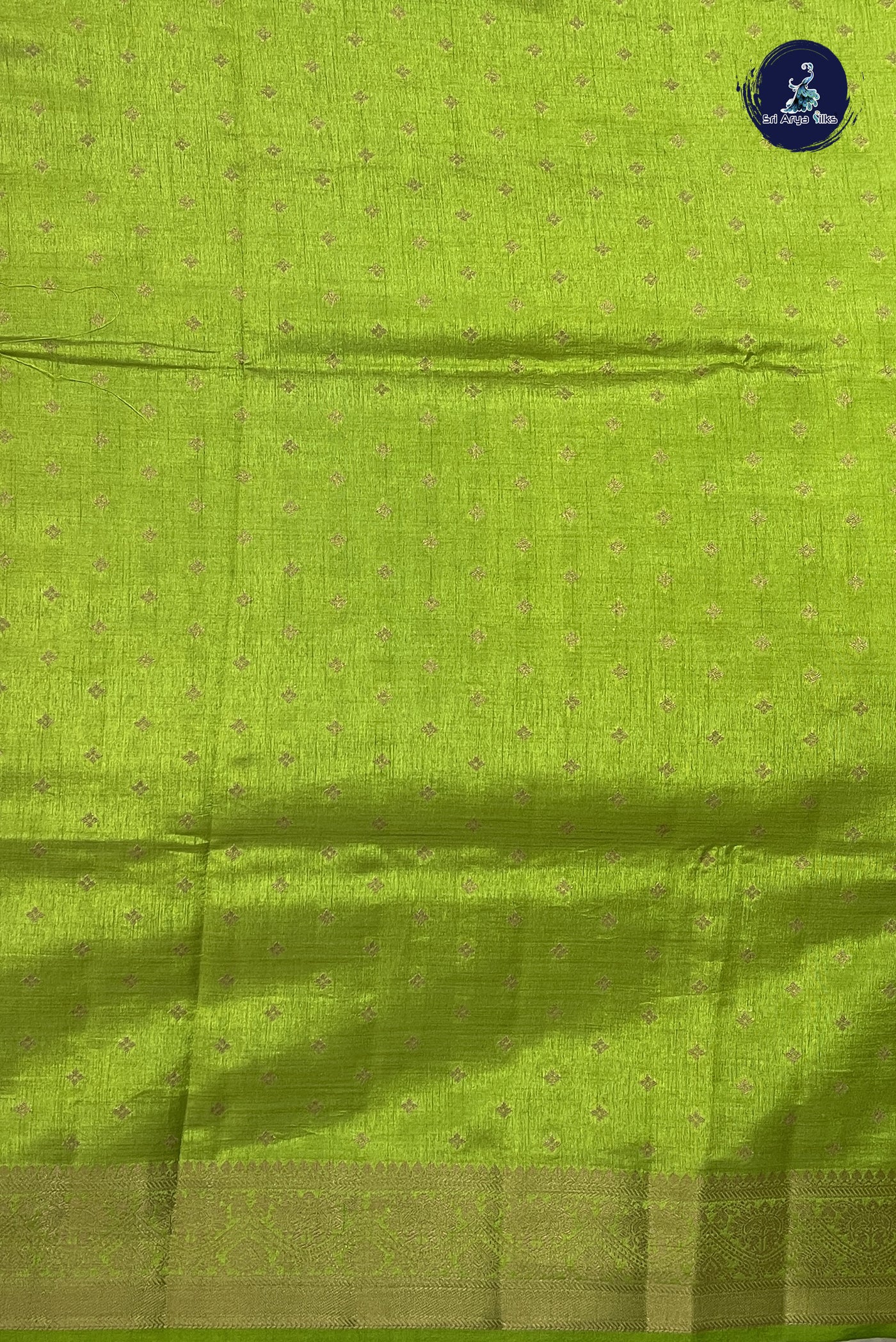 Dual Tone Mehendi Green Semi Tussar Saree With Jacquard Pattern