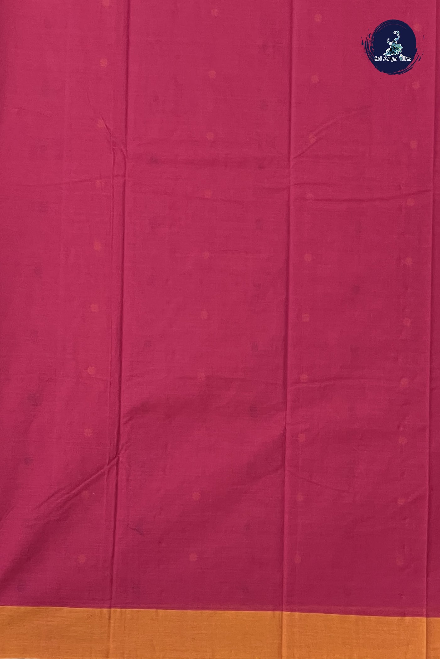 Dark Pink Kanchi Cotton Saree With Thread Work Pattern