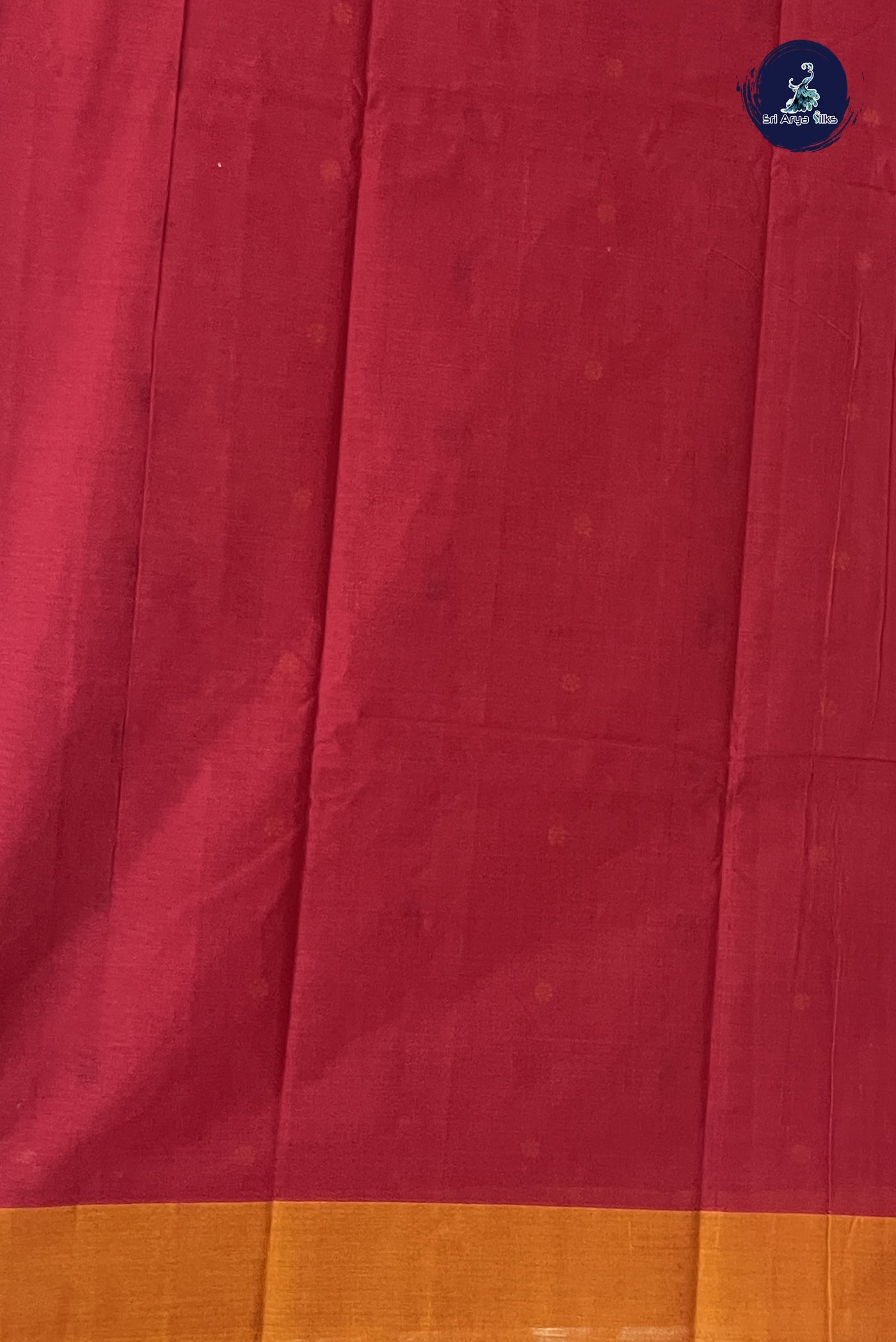 Red Kanchi Cotton Saree With Thread Work Pattern