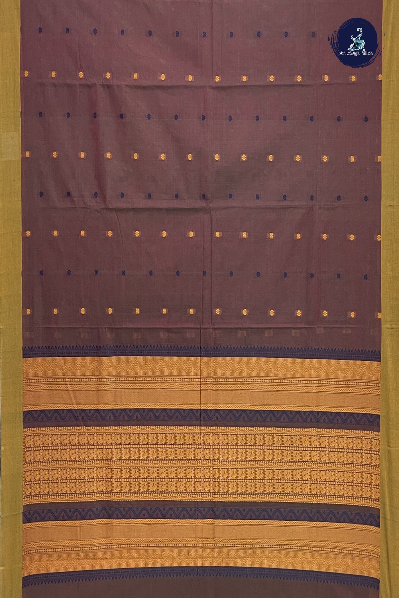 Manthulir Kanchi Cotton Saree With Thread Work Pattern