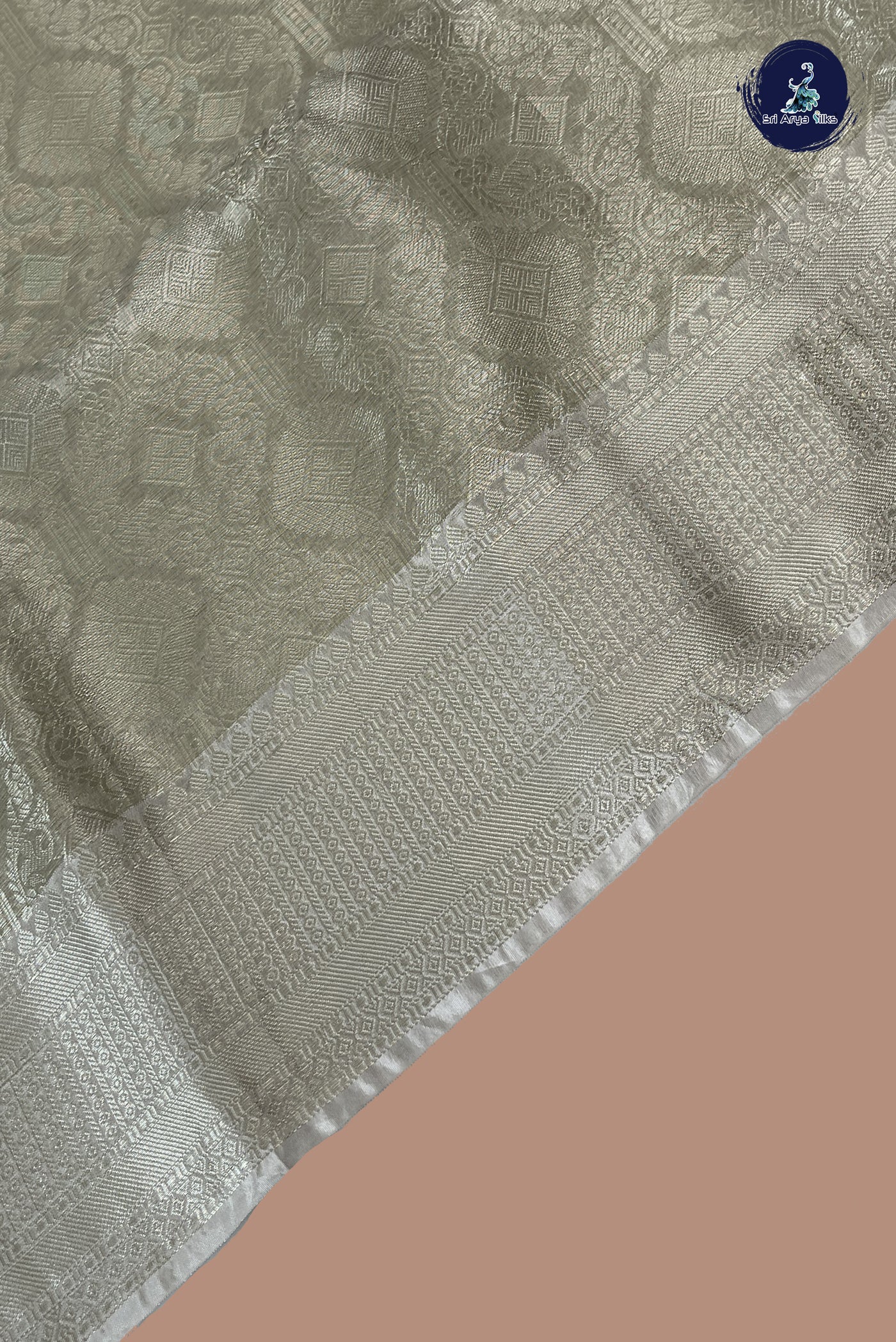 Fawn Tissue Banarasi Saree With Tissue Brocade Pattern