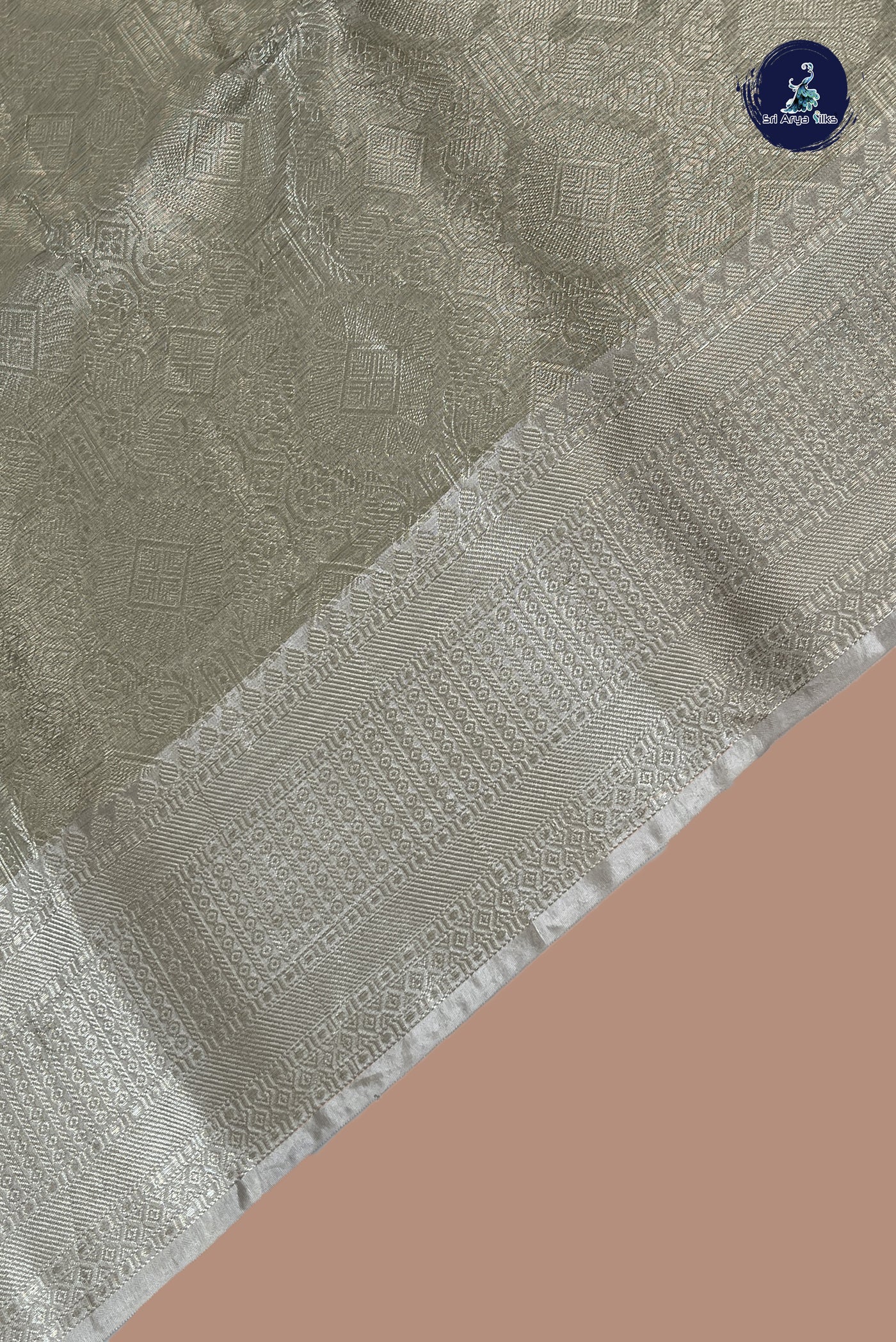 Fawn Tissue Banarasi Saree With Tissue Brocade Pattern