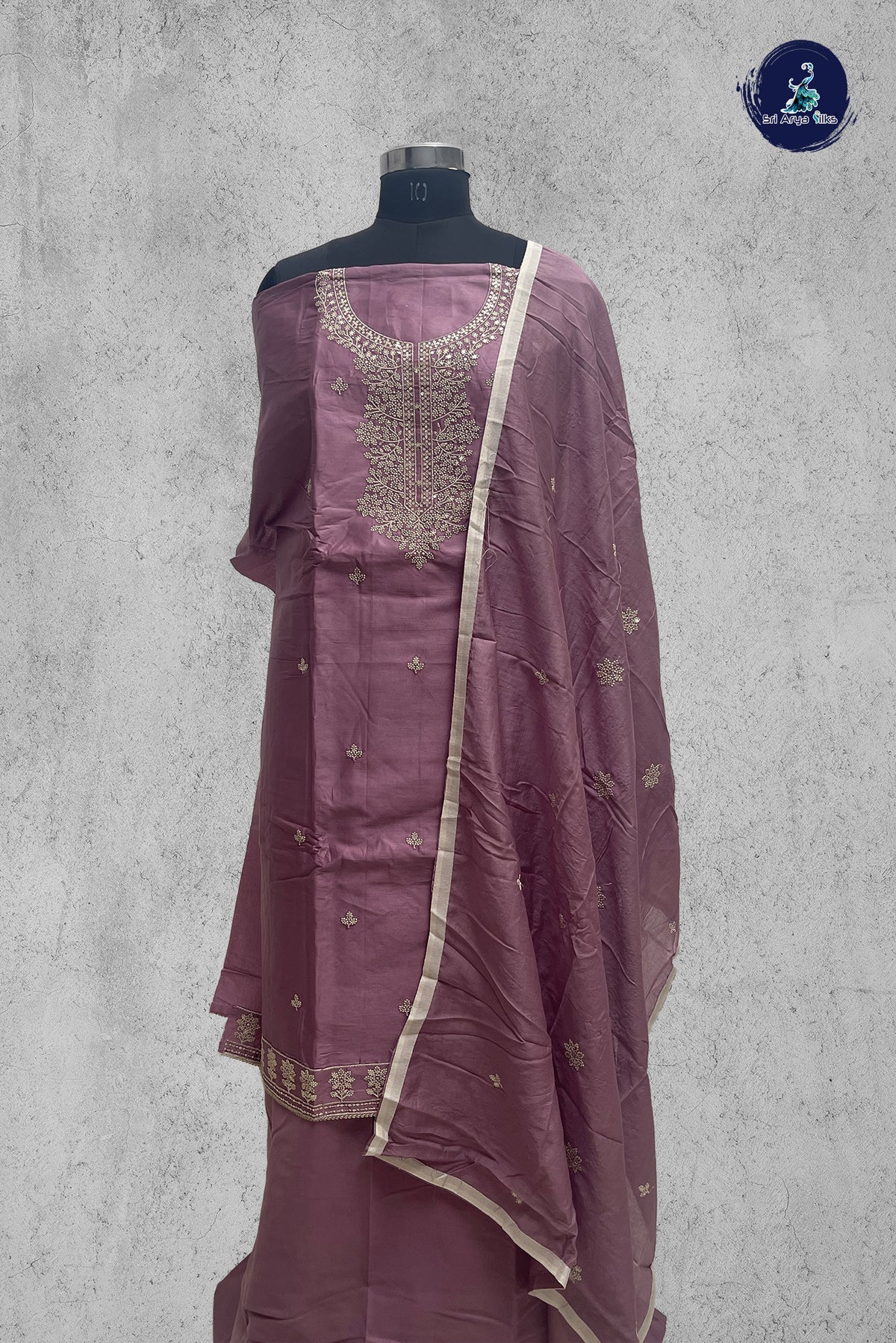 Onion Pink Semi Banarasi Unstitched Salwar Suit