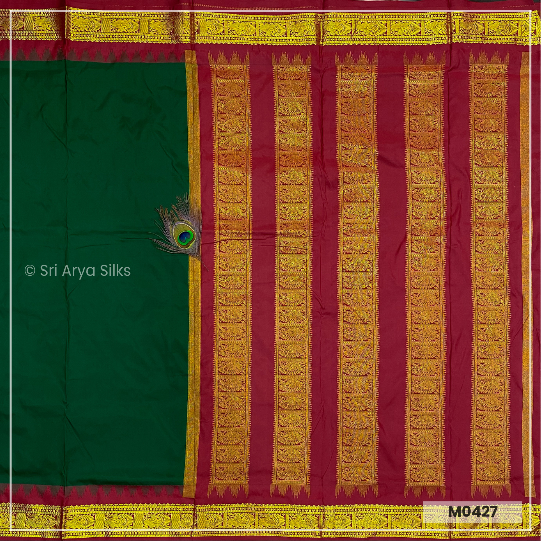 9 Yards Vintage Gadwal silk cotton | Madras sarees | Madisar | Free  shipping | - YouTube