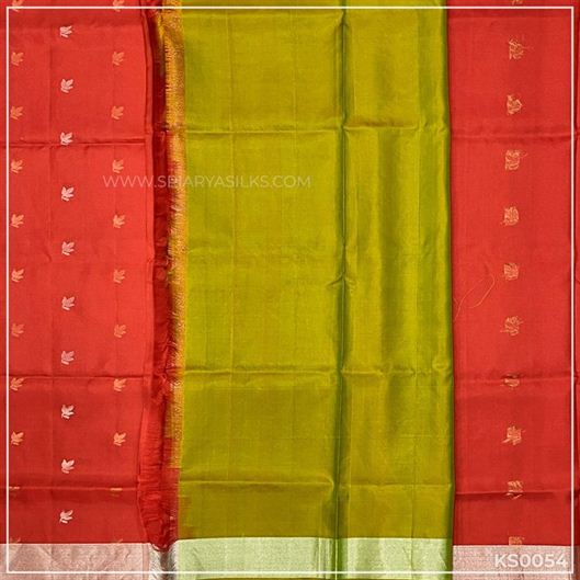 Catalogue - Plain Soft Silk Sarees with Checked Pallu and Checked Blou